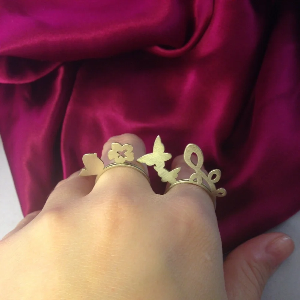 STERLING SILVER Laser Cut Rings (Each)